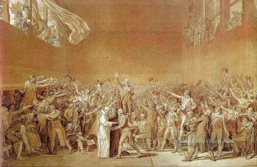 Jacques Louis David Painting - The Oath of the Tennis Court Neoclassicism Jacques Louis David
